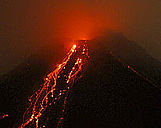 Flujo de lava del Volcán Arenal